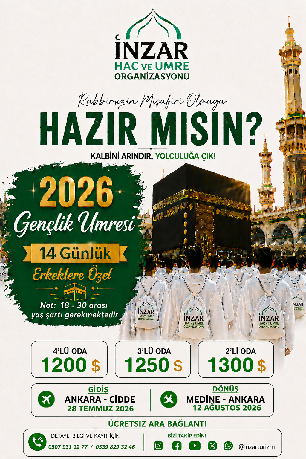 Gençlik Umresi (Erkeklere Özel) - 14 gün
